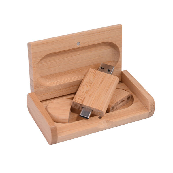 Maple Box Carved Wooden 2 In 1 Mobile Phone U-disk TYPE-C - Image 5