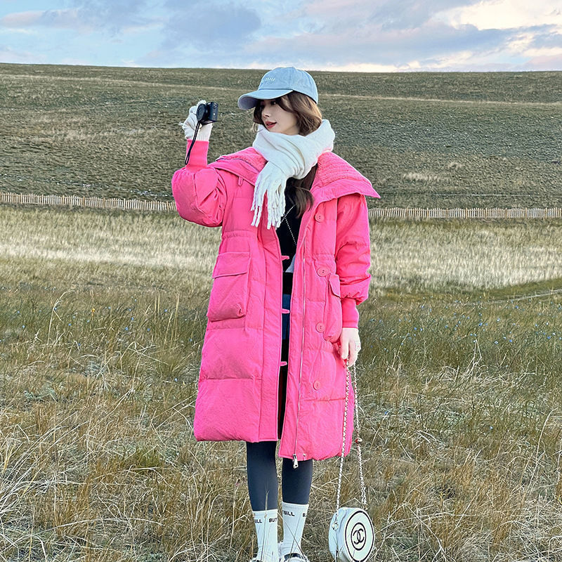 Below The Knee Korean Style Fashion Loose Cotton Coat - Image 8