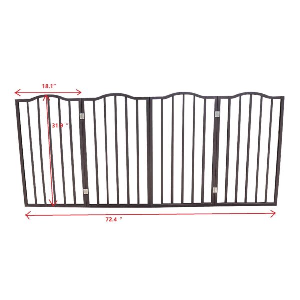Pet Gate,Dog Gate For Doorways,Stairs Or House,standing, Folding,Arc Wooden - Image 7