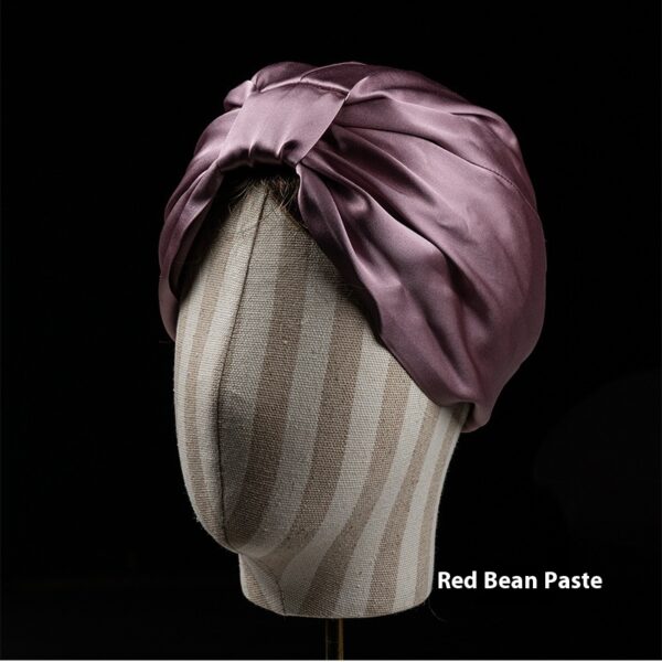 Heavy Silk Silk Nightcap Double Layer Square Knot Confinement Cap - Image 6