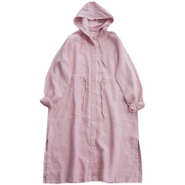 Art Loose-fitting Versatile Cardigan Trench Coat - Image 5