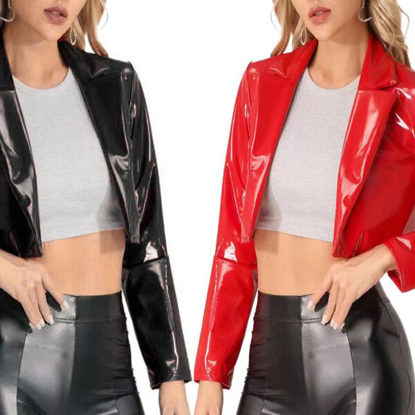 European And American Jacket Short Motorcycle Midriff Outfit Coat - Image 2