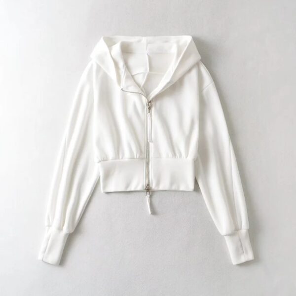 European And American Street Sports Fashion Casual Double Zip Patchwork Hoodie - Image 7