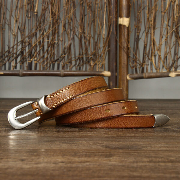 Trendy Versatile Personality Retro 18cm Leather Belt - Image 7