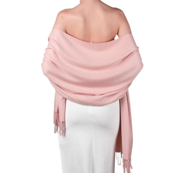 Women's Cashmere Shawl Solid Color Scarf - Image 4