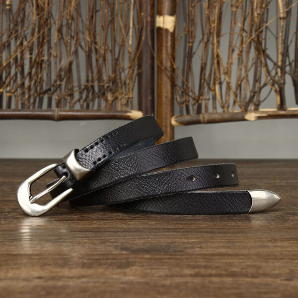 Trendy Versatile Personality Retro 18cm Leather Belt - Image 5