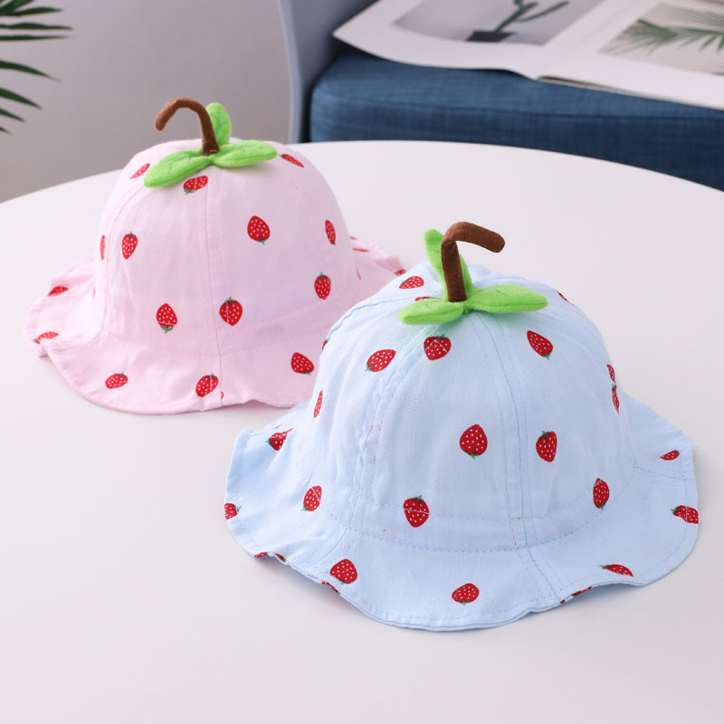 Strawberry Leaf Baby Basin Hat - Image 4