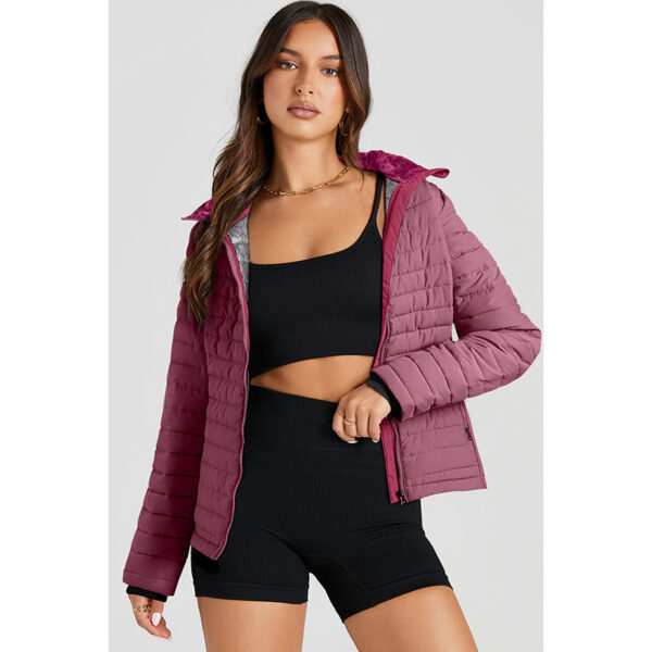 Quilted Zipped Cotton-padded Jacket Women's Warm Stand Collar - Image 7
