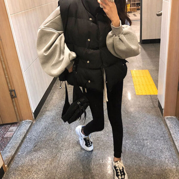 Women's Korean Style Lazy Style All-match Down Cotton Bread Coat Vest - Image 3