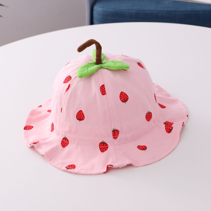 Strawberry Leaf Baby Basin Hat - Image 5