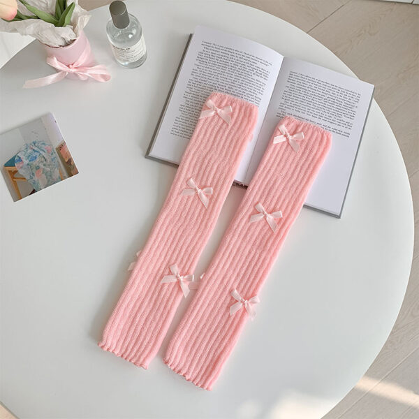 Women's Japanese Sweet Cute Bow Bunching Socks - Image 10