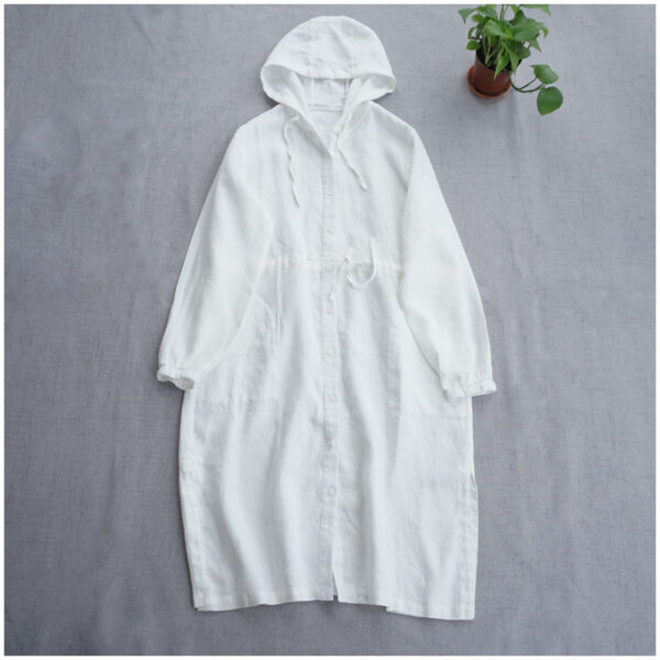 Art Loose-fitting Versatile Cardigan Trench Coat - Image 4