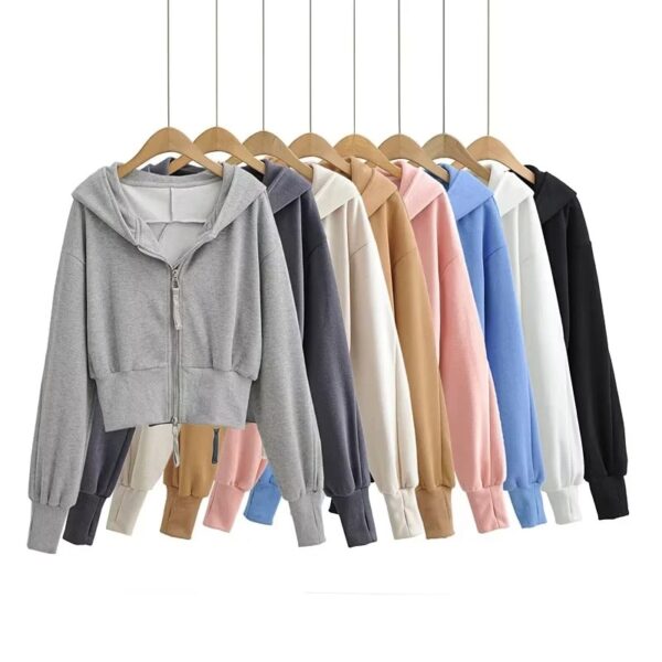 European And American Street Sports Fashion Casual Double Zip Patchwork Hoodie - Image 8