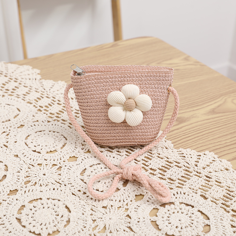 Women's Cute Flowers Sun-proof Sun Hat Straw Hat Bag - Image 8