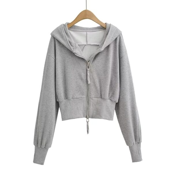 European And American Street Sports Fashion Casual Double Zip Patchwork Hoodie - Image 5