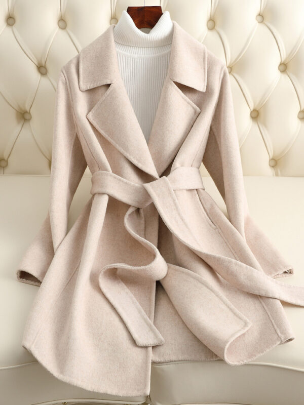 Small Reversible Cashmere Coat Women's Mid-length - Image 7
