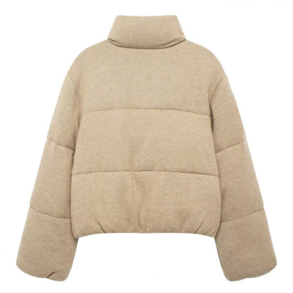 European And American Fashion Stand Collar Long Sleeve Cotton Jacket Coat - Image 2
