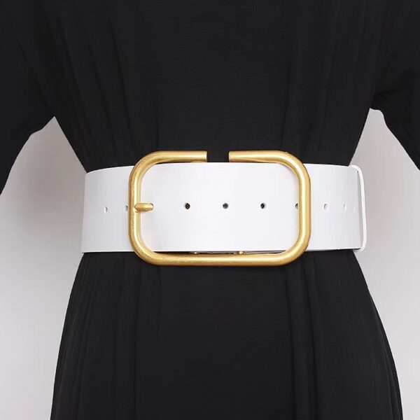 Women's Cowhide Wide Belt Waist Seal - Image 9