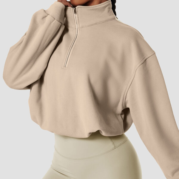 Fleece-lined Sports Sweater Pullover High Collar Outdoor Workout - Image 4