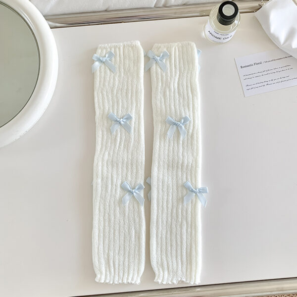 Women's Japanese Sweet Cute Bow Bunching Socks - Image 3