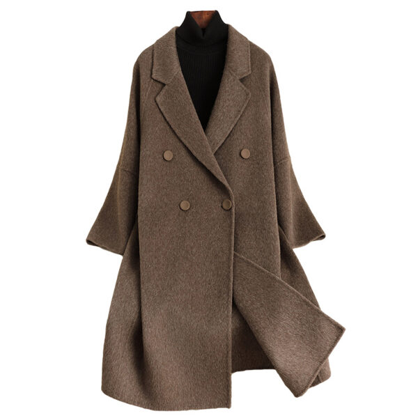 Double-sided Wool Overcoat Women's Mid-length Woolen Coat - Image 4