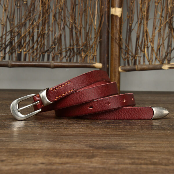Trendy Versatile Personality Retro 18cm Leather Belt - Image 6