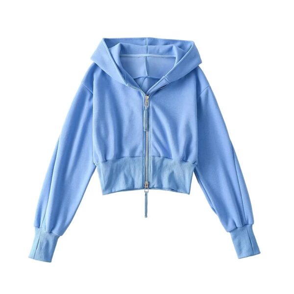 European And American Street Sports Fashion Casual Double Zip Patchwork Hoodie - Image 6