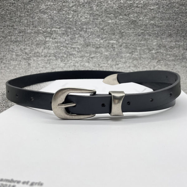 Artistic Youth Fan Silver Decorative Pin Buckle Belt Fashion Match - Image 2