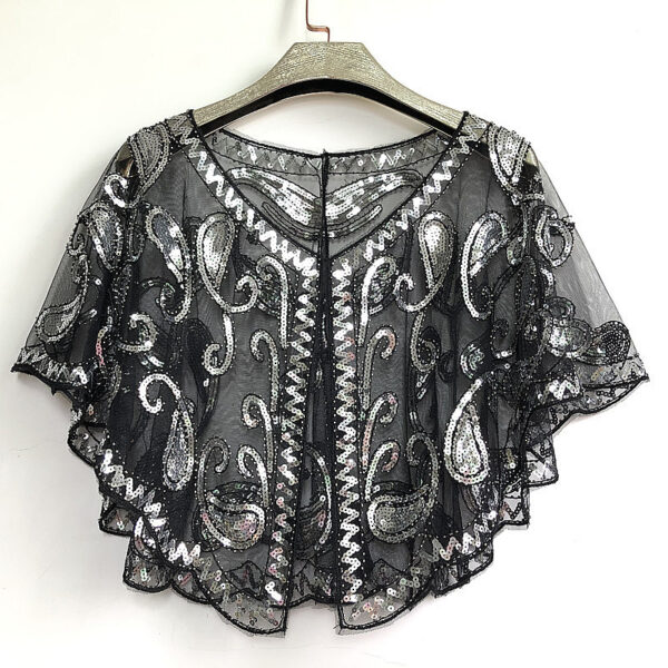 Shawl Outer Match Short And Thin Sequined Dress - Image 2