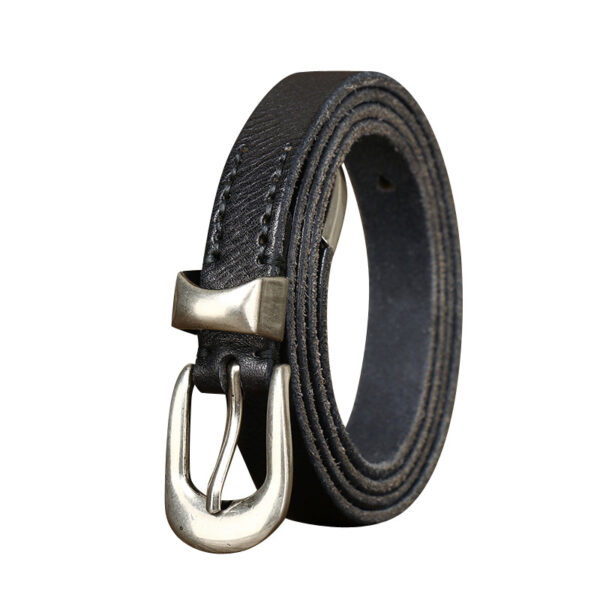 Trendy Versatile Personality Retro 18cm Leather Belt - Image 2