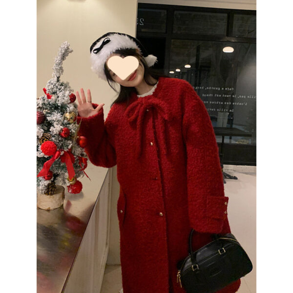 Korean Style Woolen Overknee Long Coat - Image 6