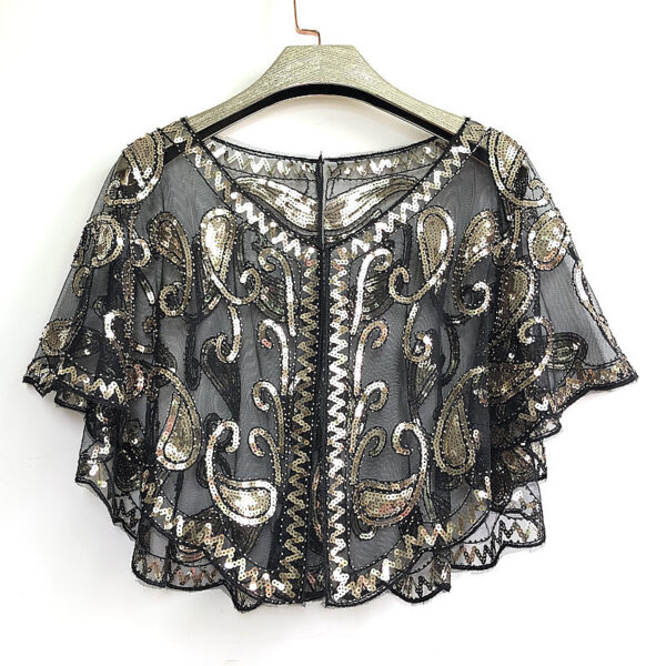 Shawl Outer Match Short And Thin Sequined Dress - Image 4
