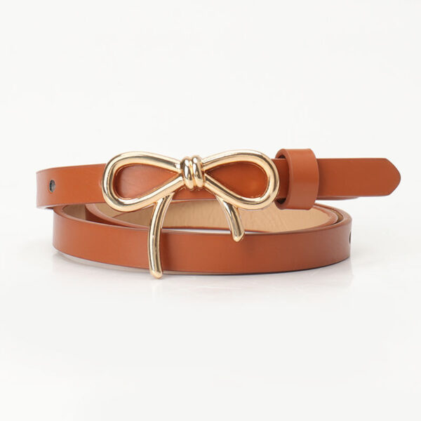Women's Bow Belt Gold Buckle All-match - Image 9