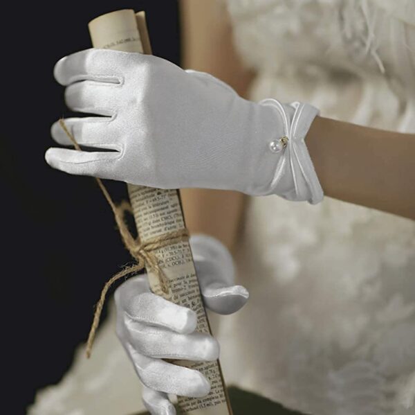 Women's Stylish Personalized Satin Short Gloves - Image 3