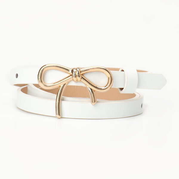 Women's Bow Belt Gold Buckle All-match - Image 5