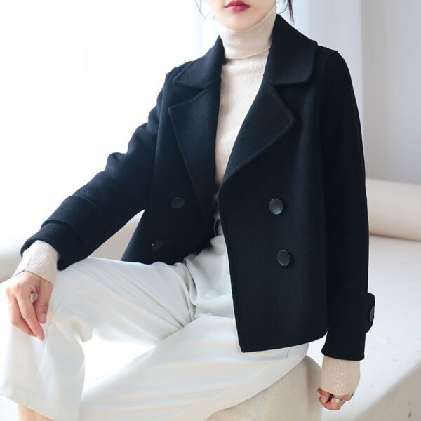 Women's Polyester Woolen Short Coat Suit Coat - Image 7