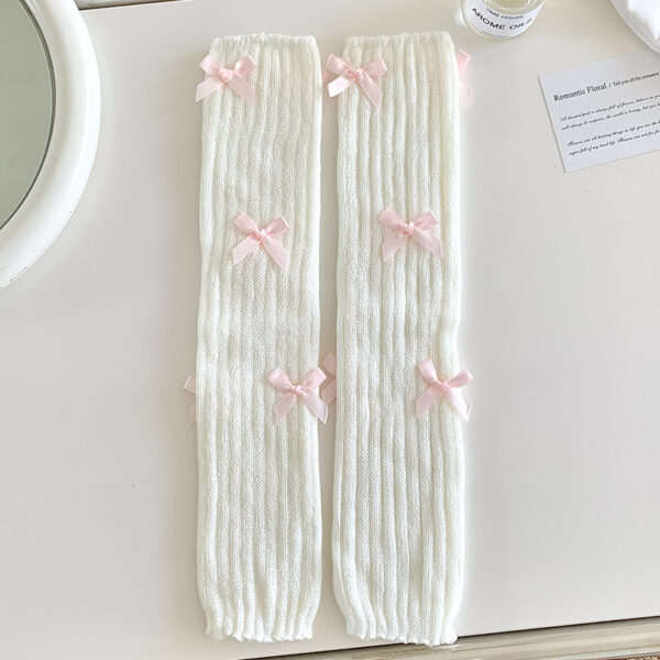 Women's Japanese Sweet Cute Bow Bunching Socks - Image 5