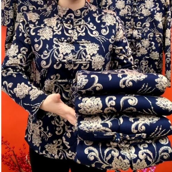 Women's Thick Retro Ethnic Style Cardigan With Fleece Base - Image 2