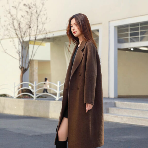 Double-sided Wool Overcoat Women's Mid-length Woolen Coat - Image 5