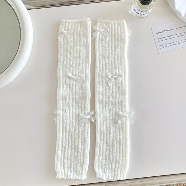 Women's Japanese Sweet Cute Bow Bunching Socks - Image 9