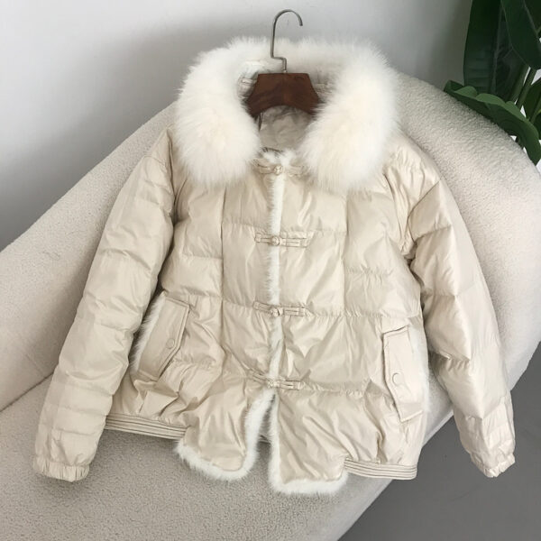 Down Jacket Short Loose Fashion Retro Patchwork Coat
