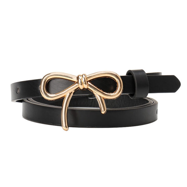 Women's Bow Belt Gold Buckle All-match - Image 2