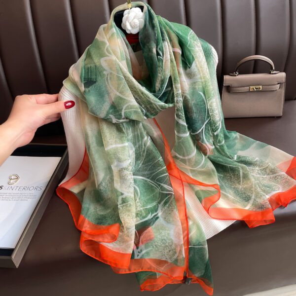 Thin Yourou Yarn Begonia Scarf Shawl - Image 10