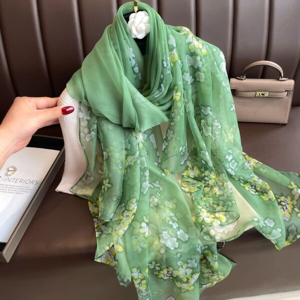 Thin Yourou Yarn Begonia Scarf Shawl - Image 4