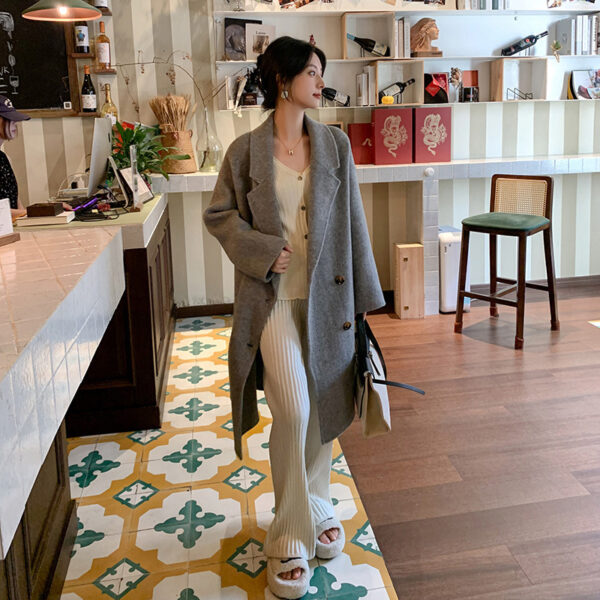 Alpaca Fleecefiber Woolen Overcoat For Women - Image 7