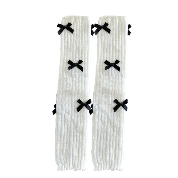 Women's Japanese Sweet Cute Bow Bunching Socks - Image 2