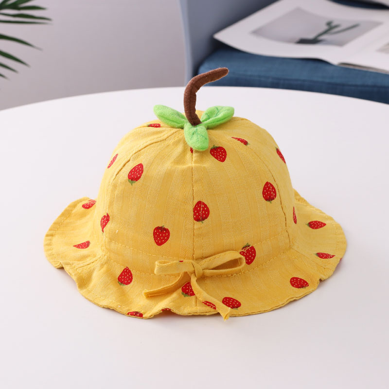 Strawberry Leaf Baby Basin Hat - Image 8