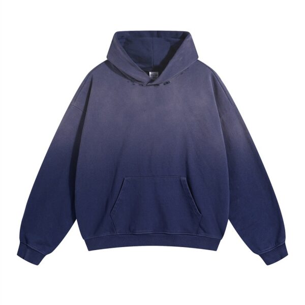 Men's And Women's Trendy Autumn And Winter High Street Damage Loose-fitting Hoodie - Image 4