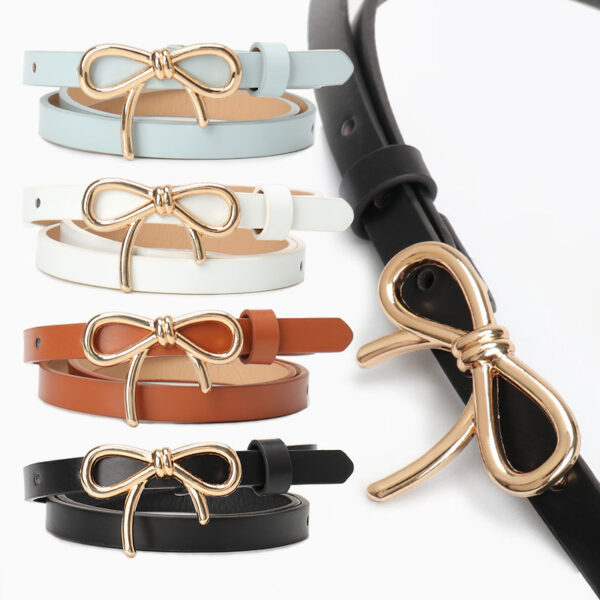 Women's Bow Belt Gold Buckle All-match - Image 6