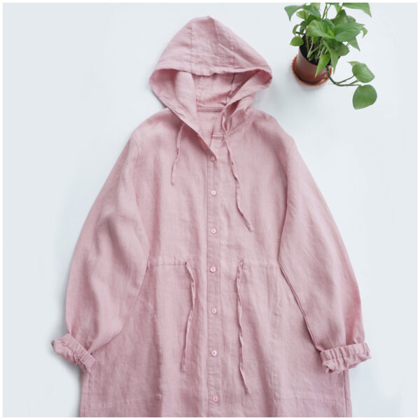 Art Loose-fitting Versatile Cardigan Trench Coat - Image 2